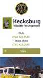 Mobile Screenshot of kecksburgvfd.com